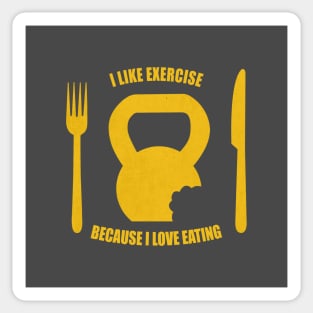 I Like Exercise Because I Love Eating (Brigitte Lindholm) Sticker